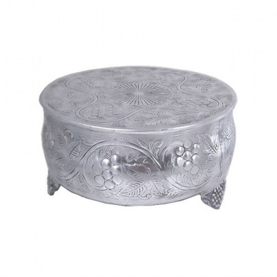 80092 - SMALL ROUND CAKE STAND / GRAPE DESIGN 12''